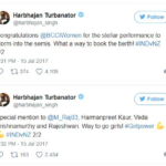 Harbhajan’s tweets for Women Indian Cricket Team